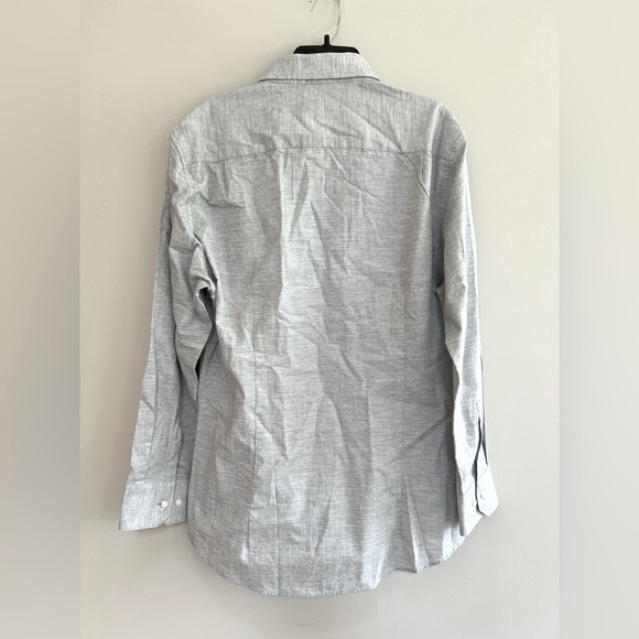 NWT Vince Camuto Grey Melange Dobby Slim Fit Button Down Dress Shirt, 32/33 - Picture 2 of 8